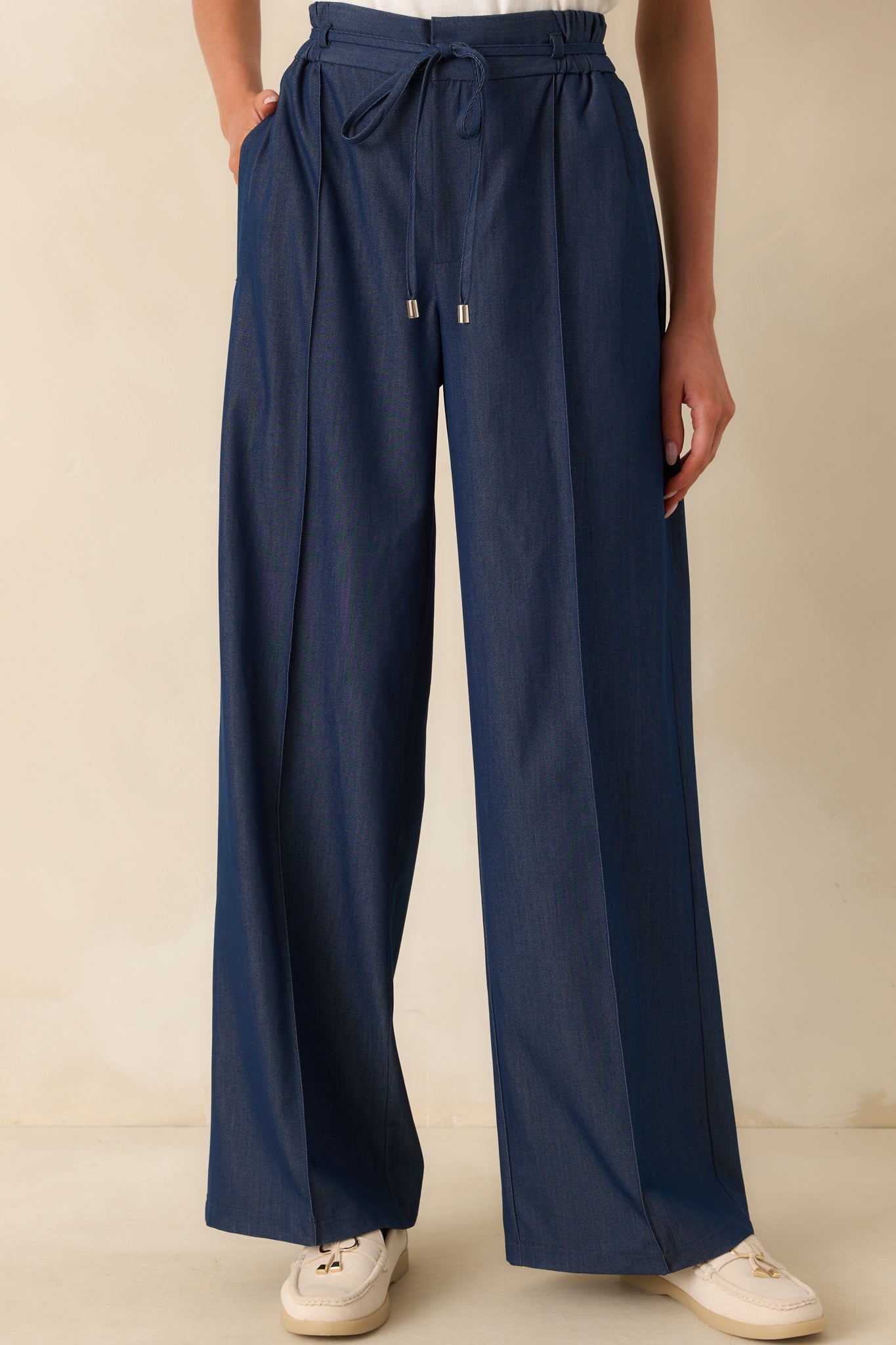 Owning The Room Dark Wash High Waisted Denim Pants
