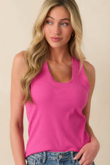 Z Supply Pink Cotton Sirena Rib Tank