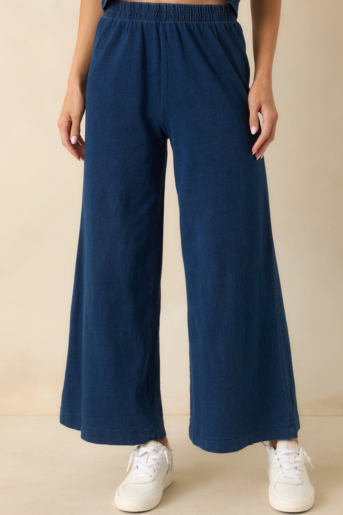 Z Supply Indigo Blue Cotton Scout Jersey Denim Pants