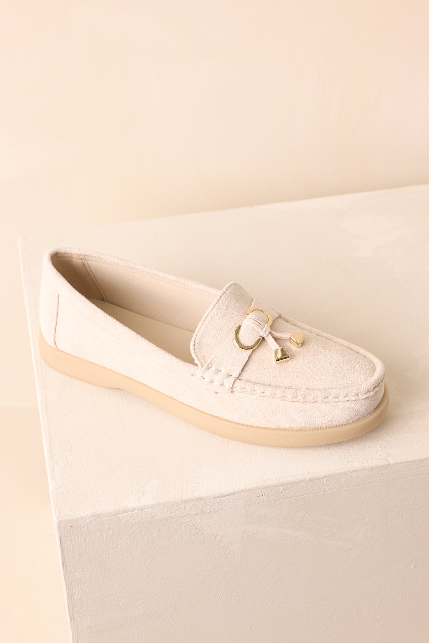 Ready For Whatever Ivory Faux Suede Platform Penny Loafers