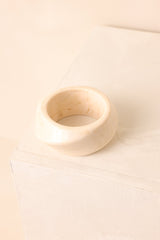 Came Back Better Ivory Marble Twisted Bangle Bracelet