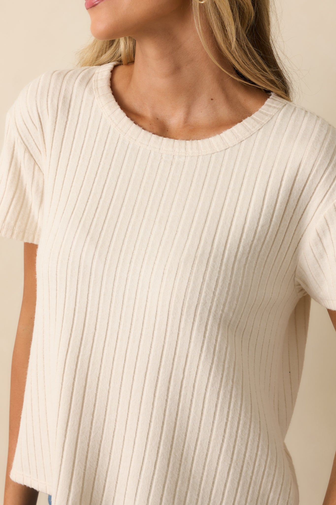 Z Supply Light Beige Kara Rib Tee