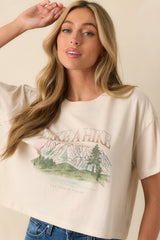 Z Supply Ivory Cotton Vintage Wanderlust Tee