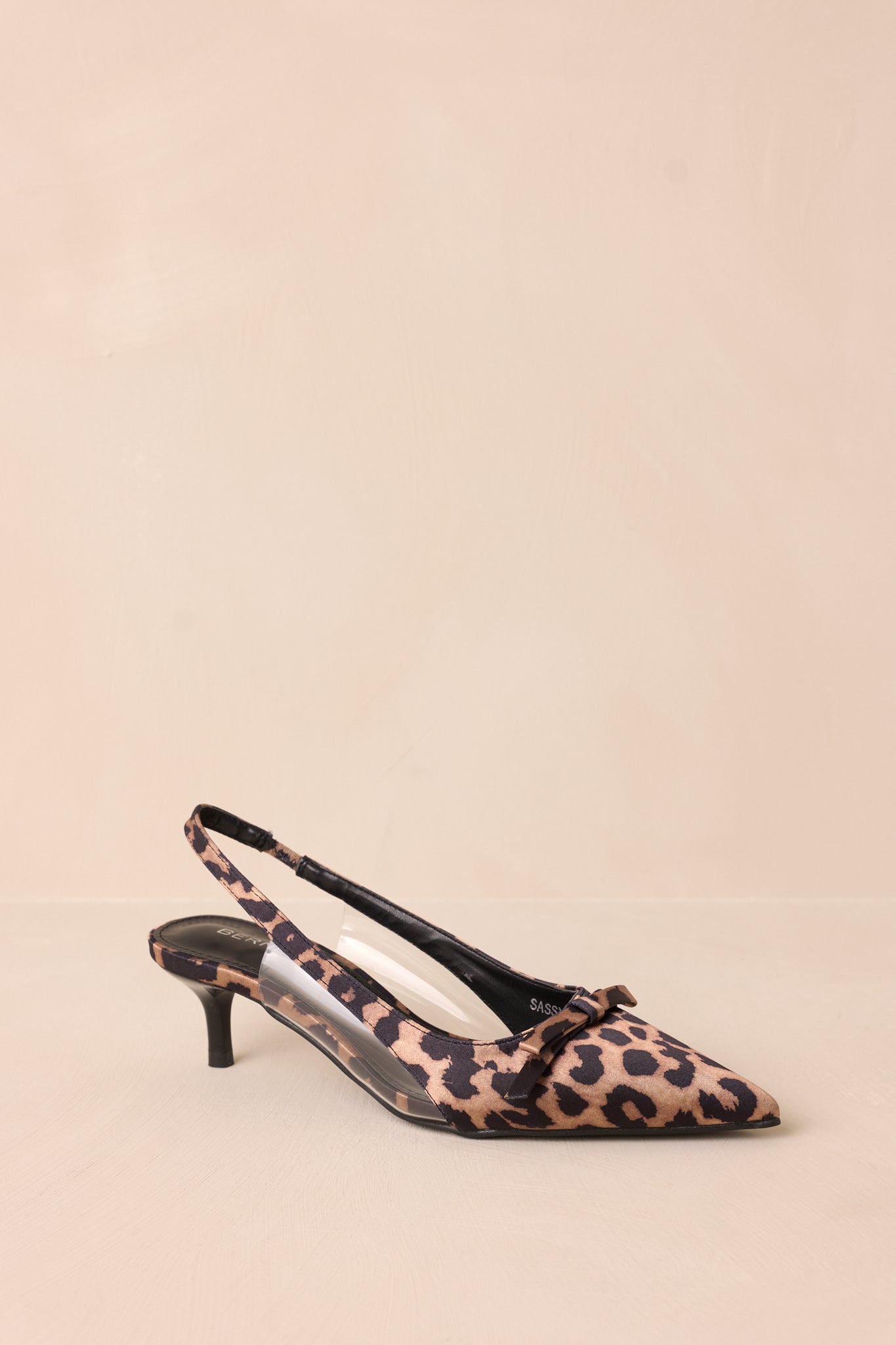 Regal Steps Leopard Print Slingback Kitten Heels