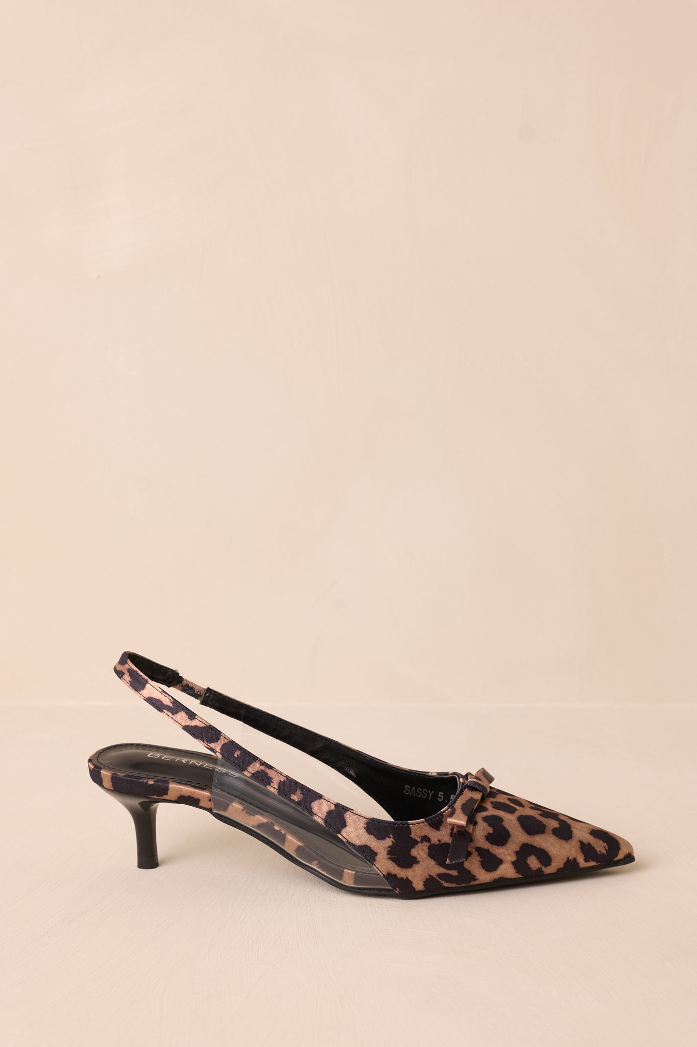 Regal Steps Leopard Print Slingback Kitten Heels