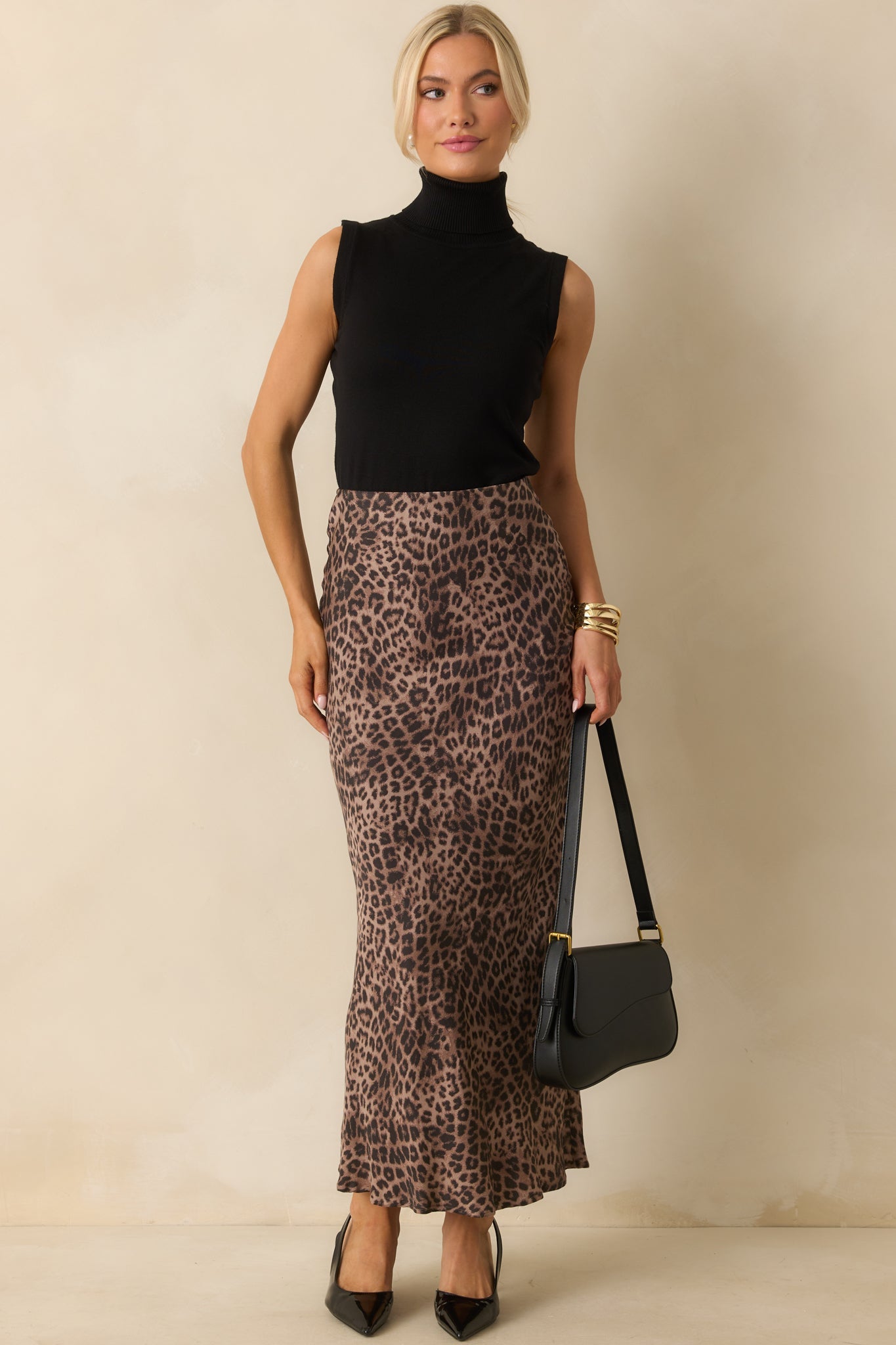 Z Supply Brown Rayon Izabel Leopard Skirt