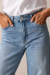 Already On It Light Wash Wide Leg Jeans