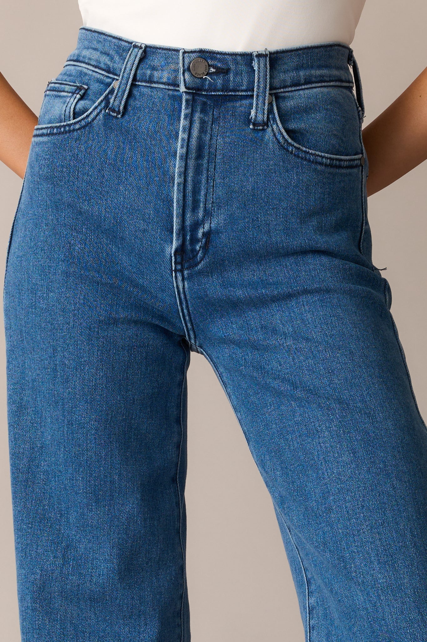 Wherever We Go Medium Wash Cotton Denim Wide Leg Jeans