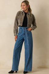 MINKPINK Medium Wash Cotton Tully Wide Leg Jeans