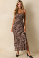 Z Supply Brown Rayon Cielo Leopard Midi Dress