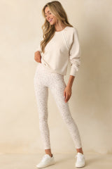 Z Supply Ivory Formation Leopard Ankle Leggings