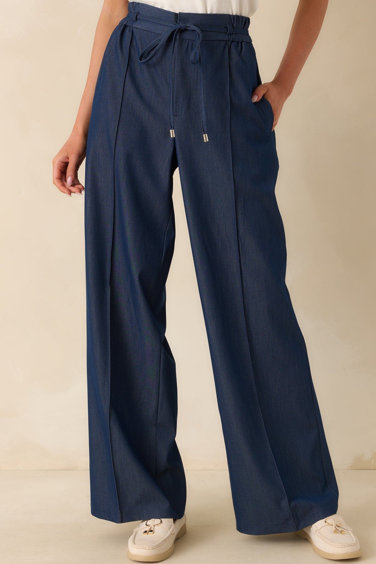 Owning The Room Dark Wash High Waisted Denim Pants