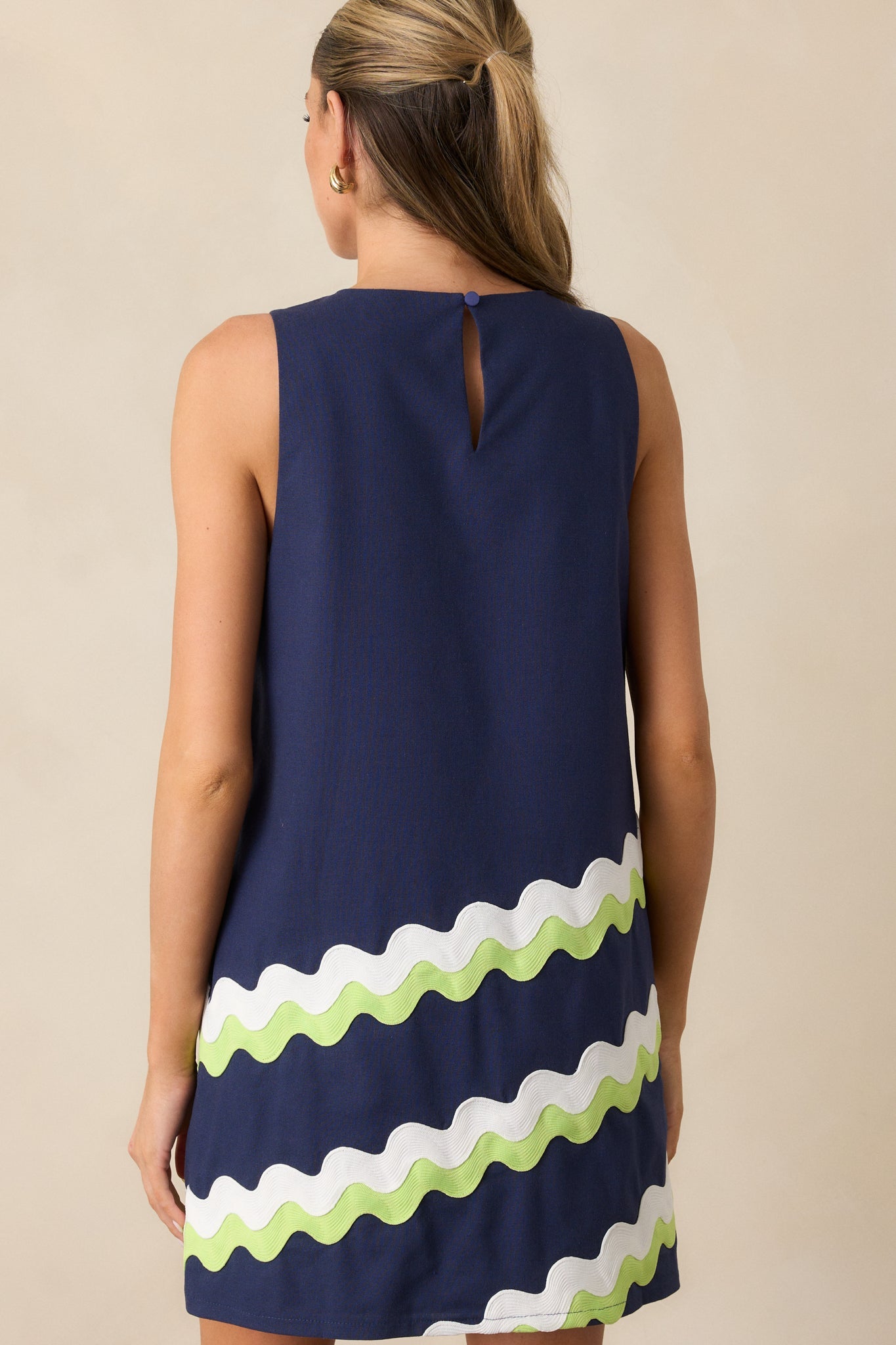 Prosperina Catania Navy Cotton Shift Dress