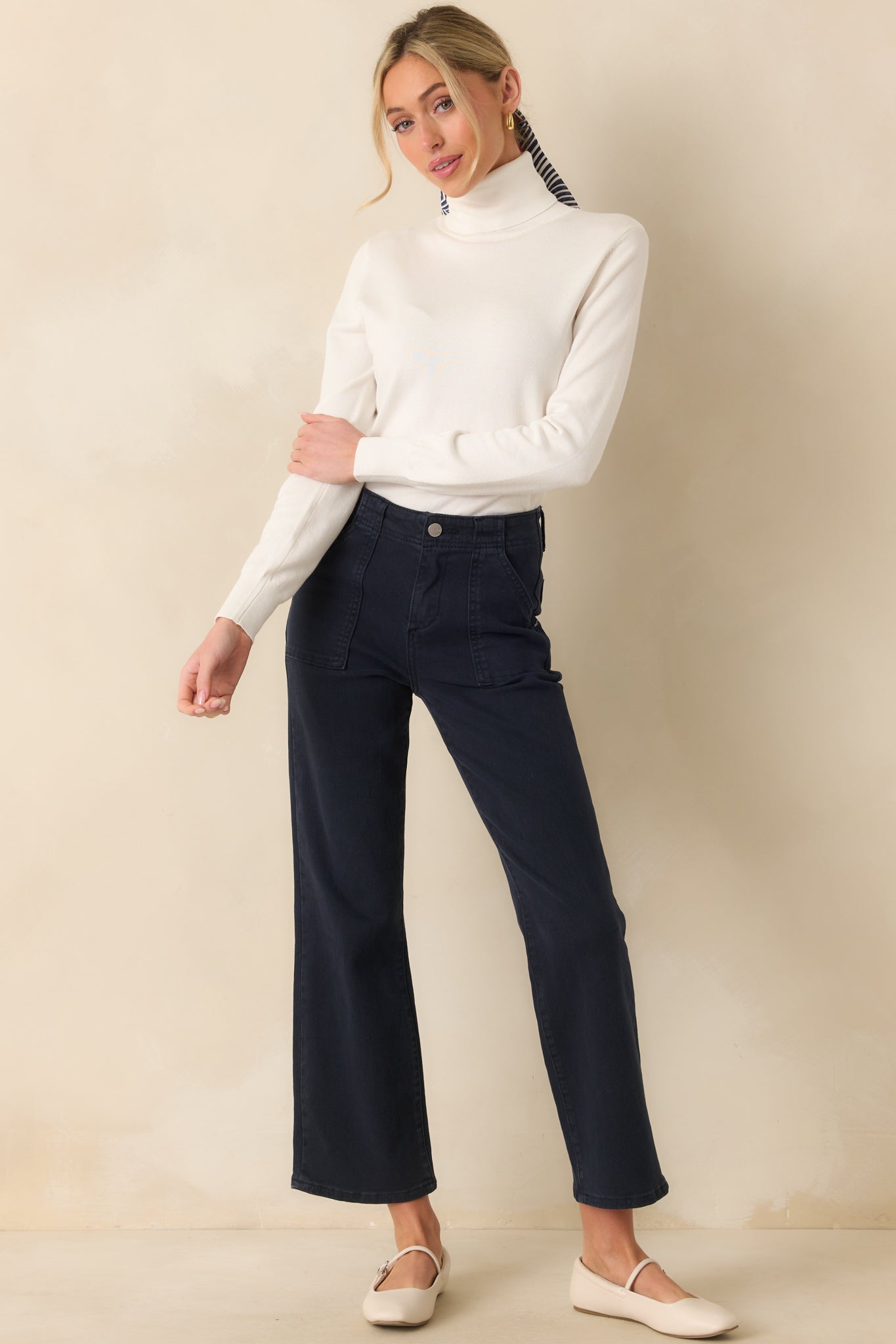 Comfortable Charm Ivory Turtleneck Sweater