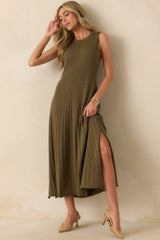 Staple The Label Olive Green Anara Knit Midi Dress