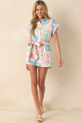Prosperina Luca Multi Print Cotton Romper