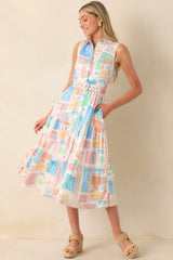 Prosperina Cara Multi Print Cotton Maxi Dress