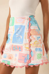 Prosperina Caterina Multi Print Cotton Mini Skirt