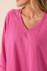 Z Supply Pink Cotton Modern V-Neck Weekender