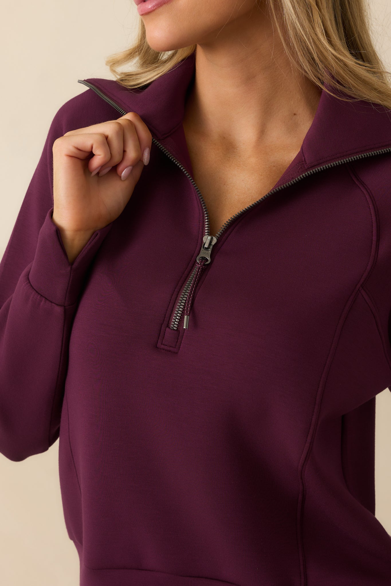 SPANX AirEssentials® Plum Berry Half Zip Pullover