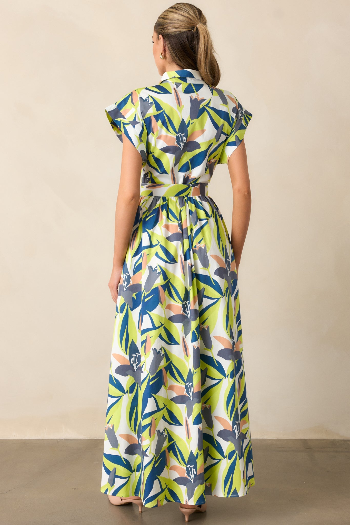Prosperina Jocelyn Multi Floral Print Cotton Maxi Dress