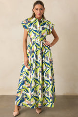 Prosperina Jocelyn Multi Floral Print Cotton Maxi Dress