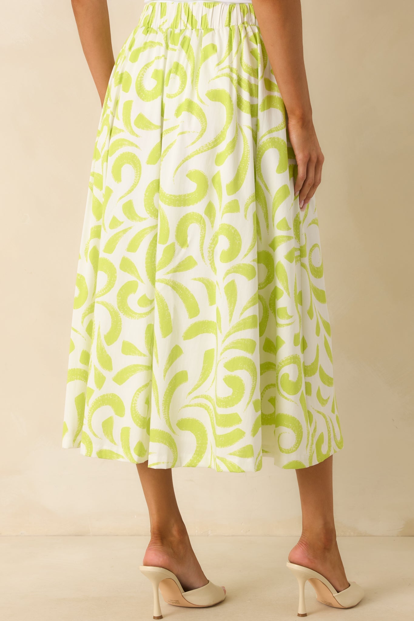 Prosperina Erica Multi Print Cotton Midi Skirt