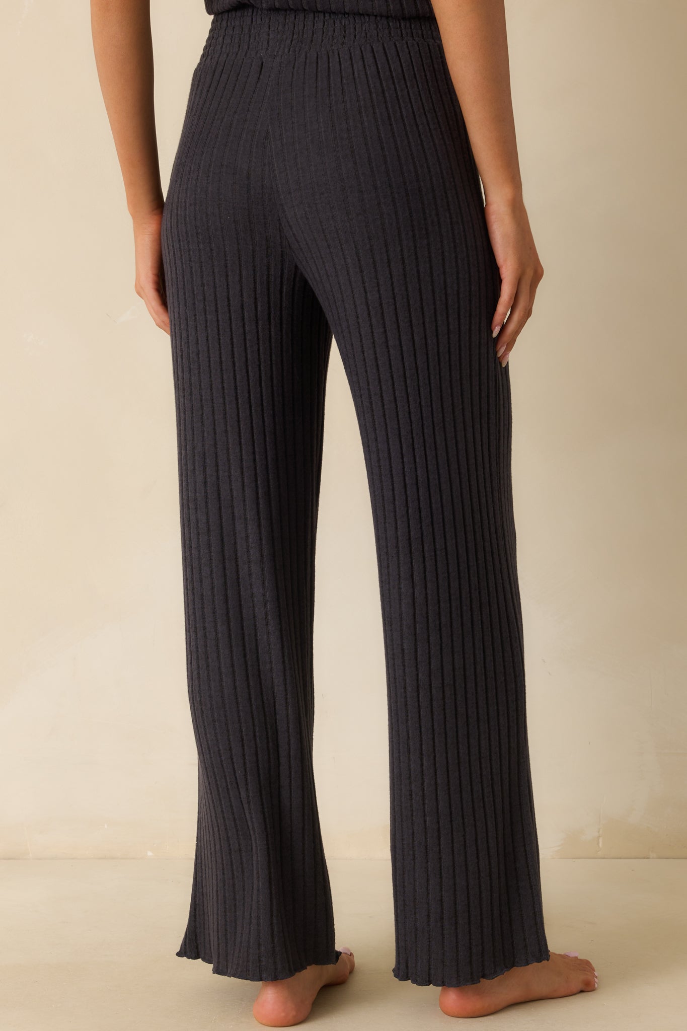 Z Supply Black Dawn Smocked Rib Pants