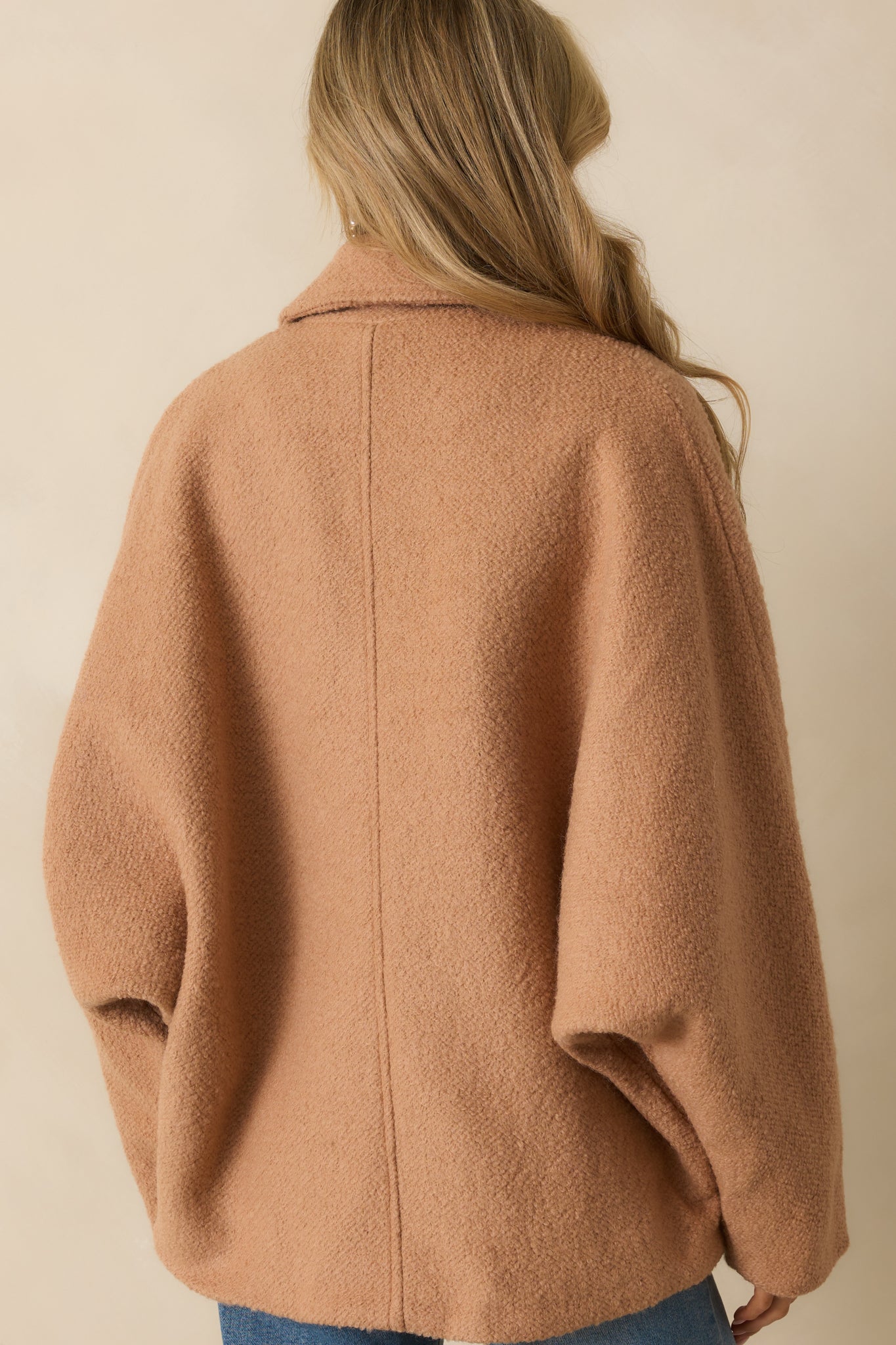 All I Could Ask Camel Brown Single Breasted Wool Blend Coat