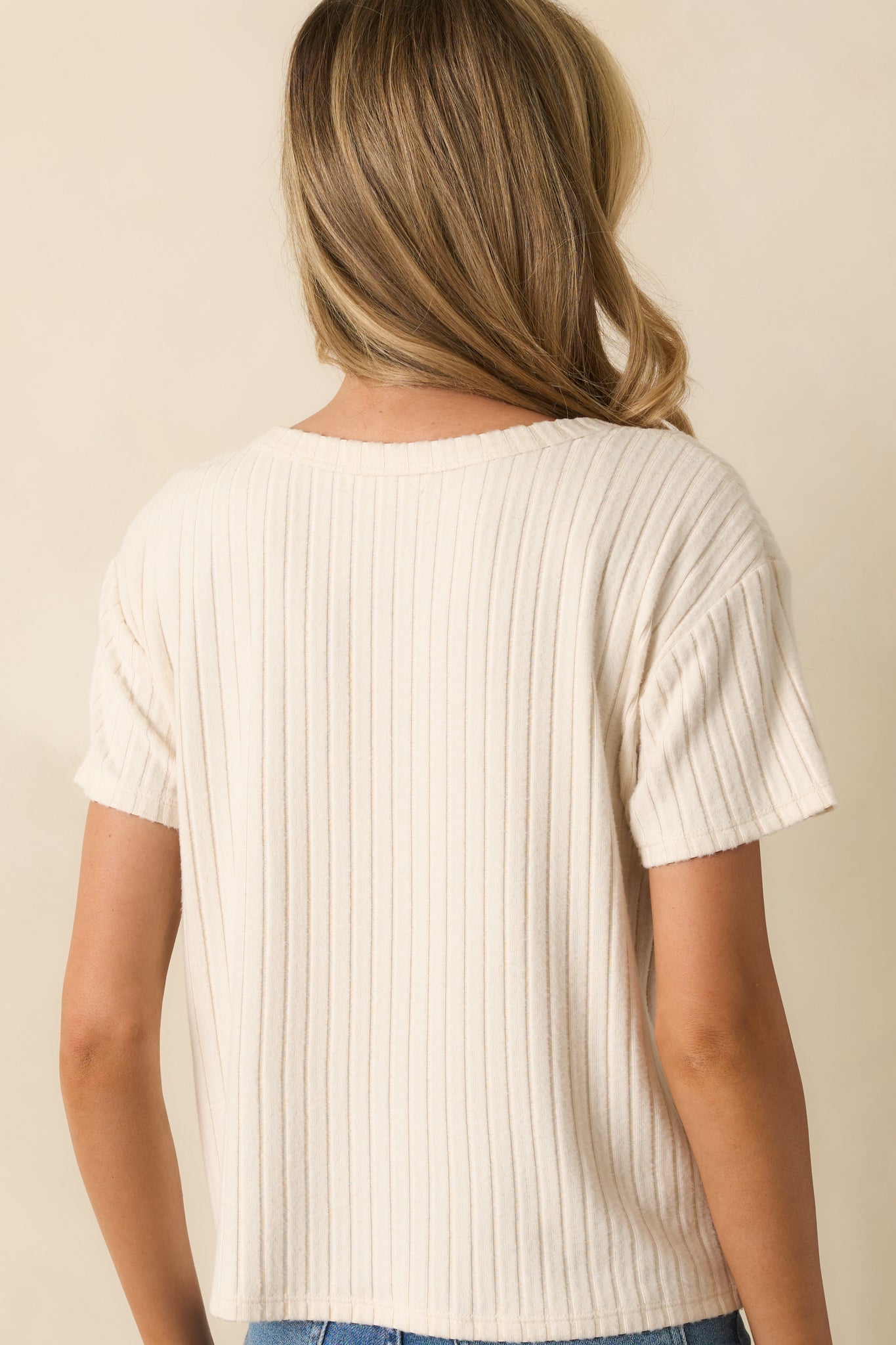 Z Supply Light Beige Kara Rib Tee