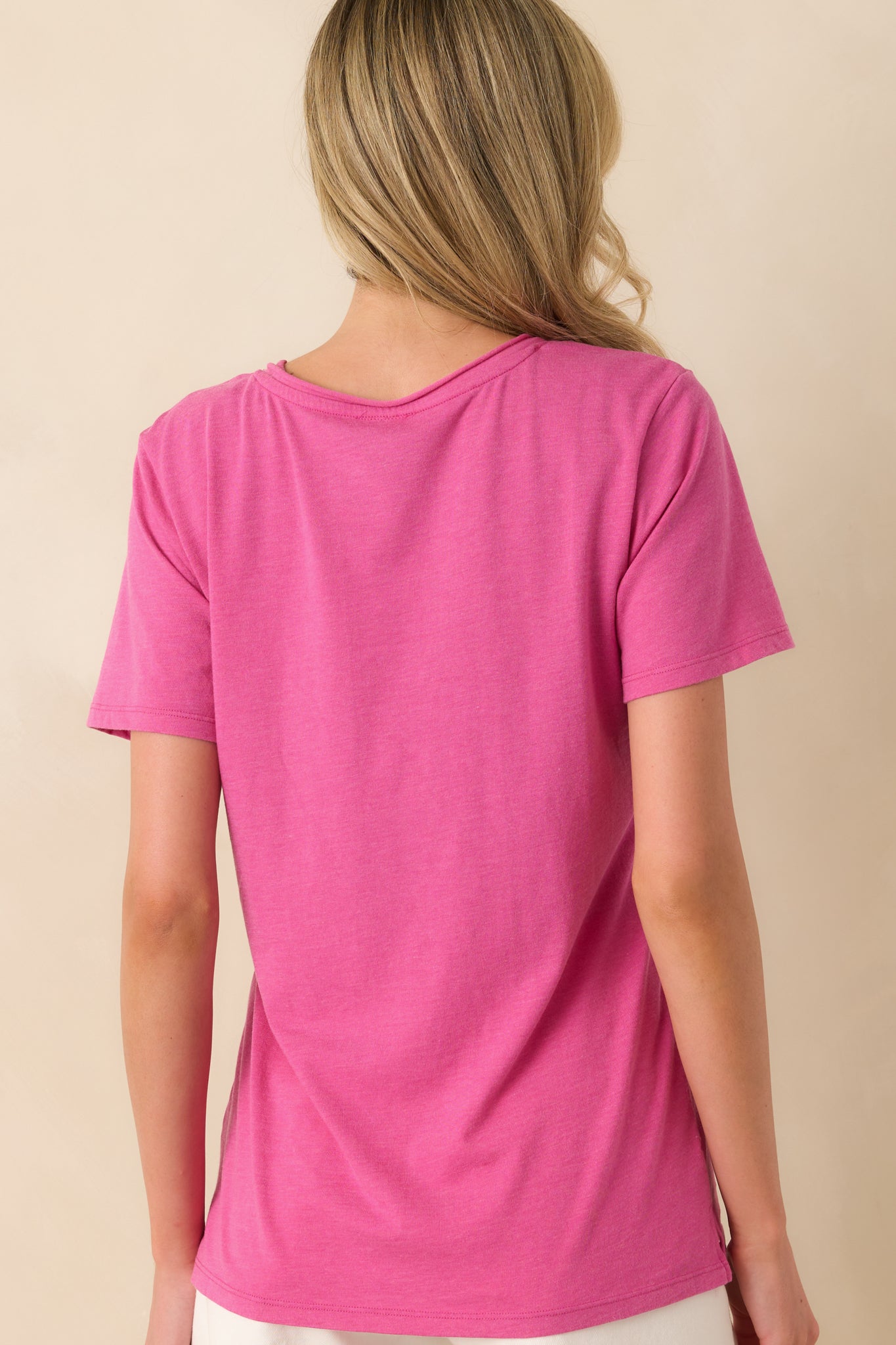 Z Supply Pink Cotton Modern Pocket Tee