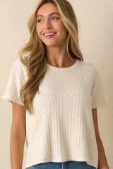 Z Supply Light Beige Kara Rib Tee