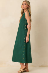 I'm Choosing Happiness Hunter Green Sleeveless Maxi Dress