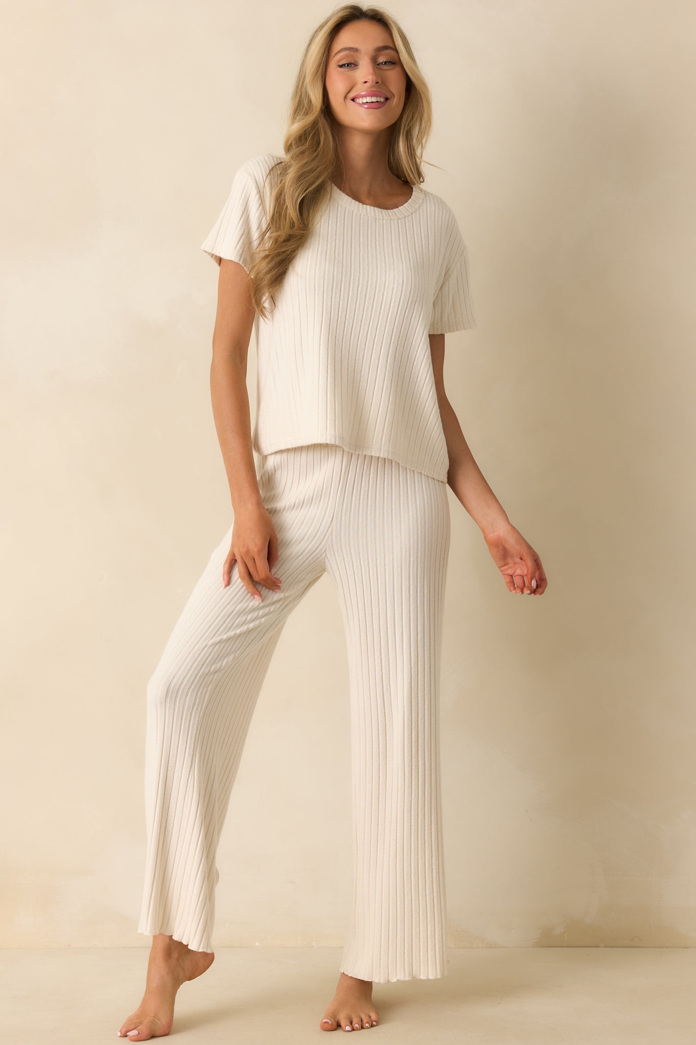 Z Supply Light Beige Kara Rib Tee