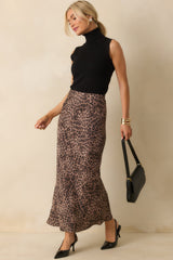 Z Supply Brown Rayon Izabel Leopard Skirt