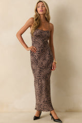 Z Supply Brown Rayon Cielo Leopard Midi Dress