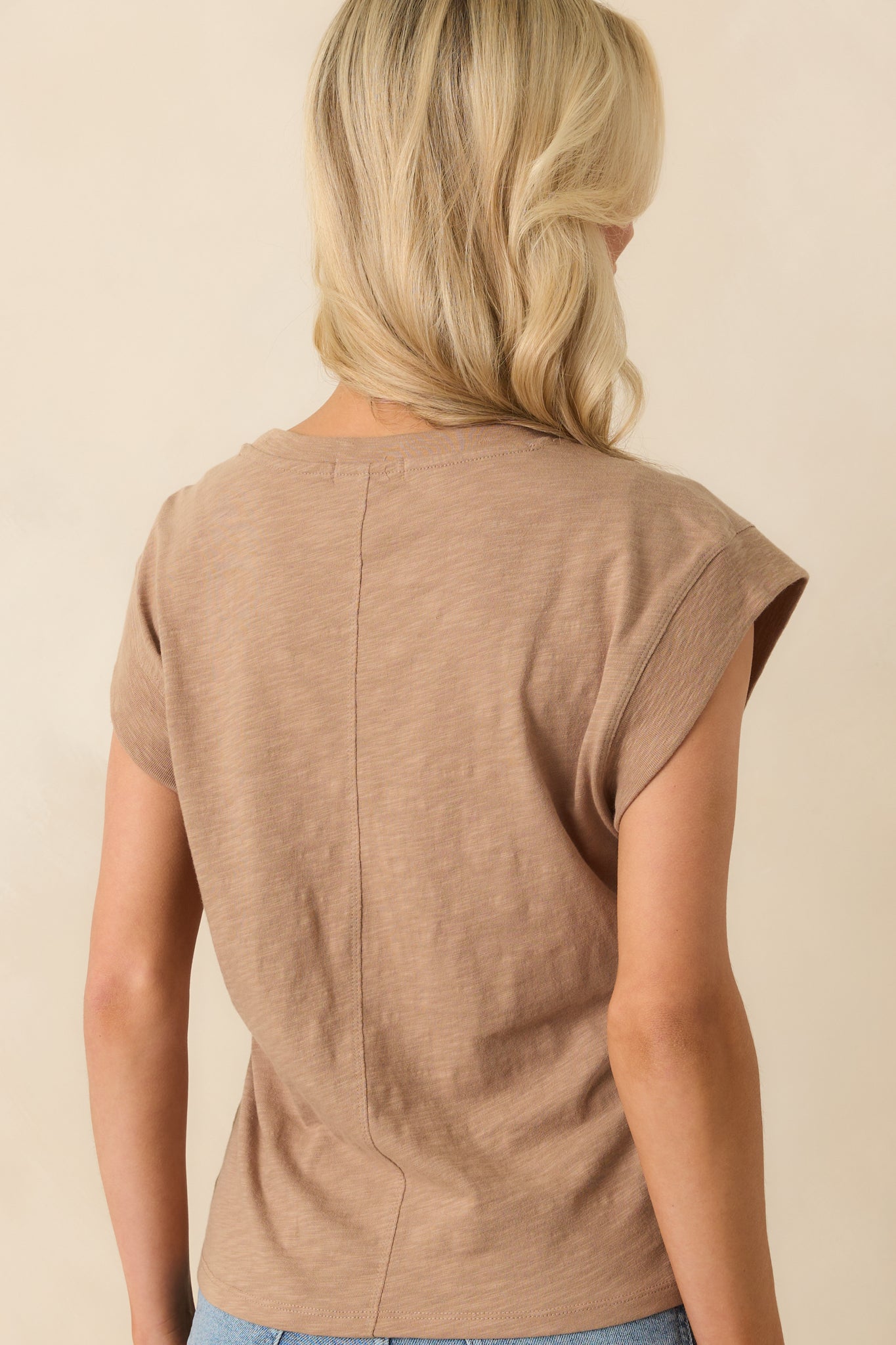 Z Supply Tan Cotton Camino Slub Tee