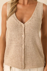 Z Supply Taupe Knit Mage Sweater Vest