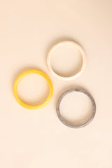 Meant Every Word Yellow Multi Bangle Bracelet Set