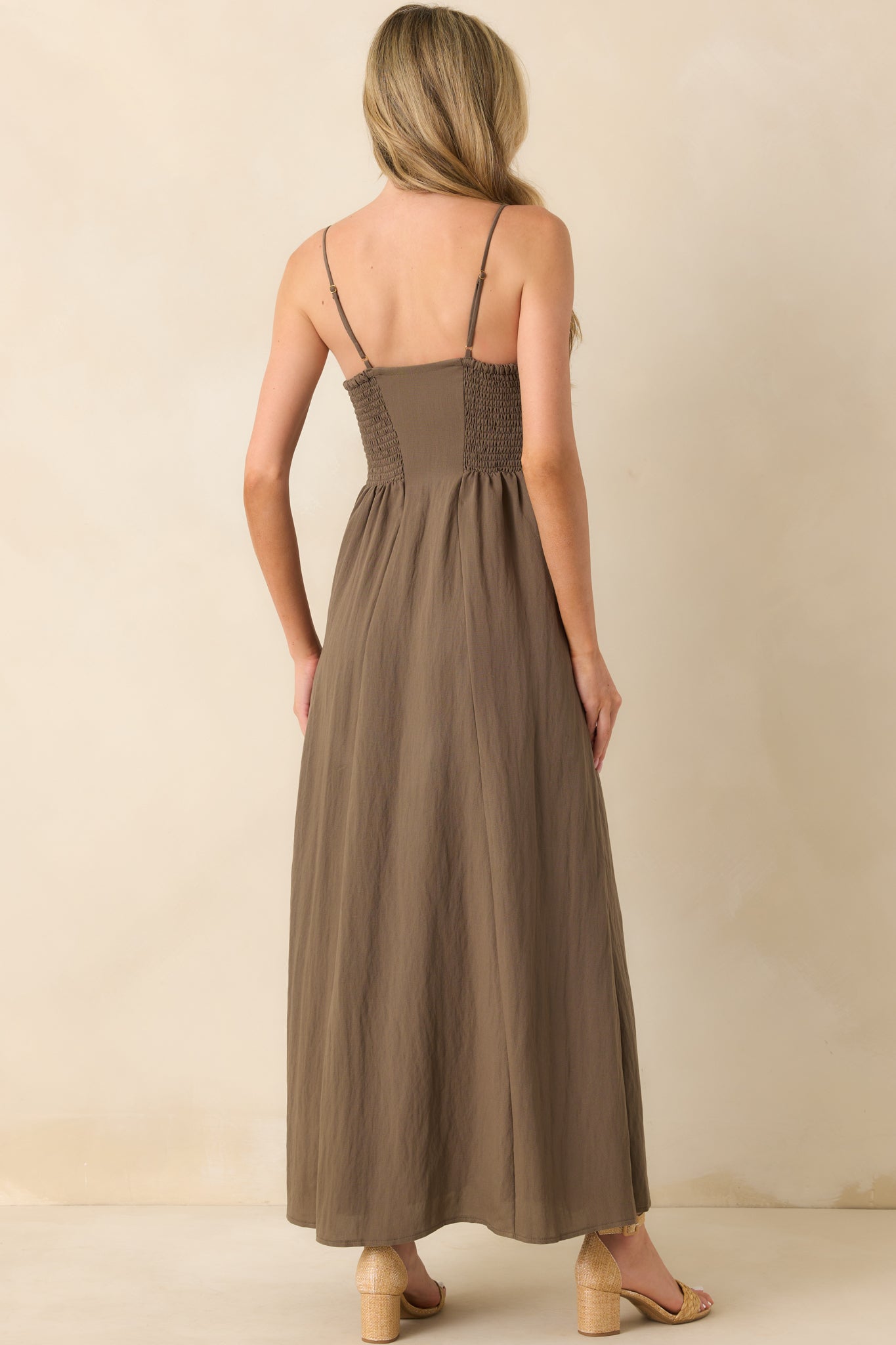 Z Supply Brown Angel Eyes Airy Midi Dress