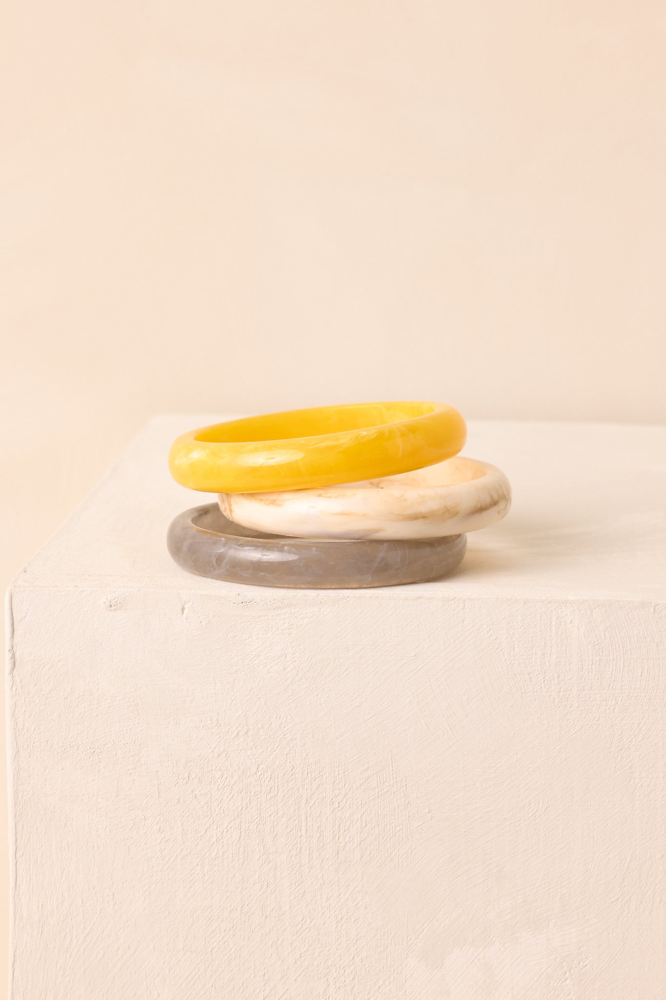 Meant Every Word Yellow Multi Bangle Bracelet Set