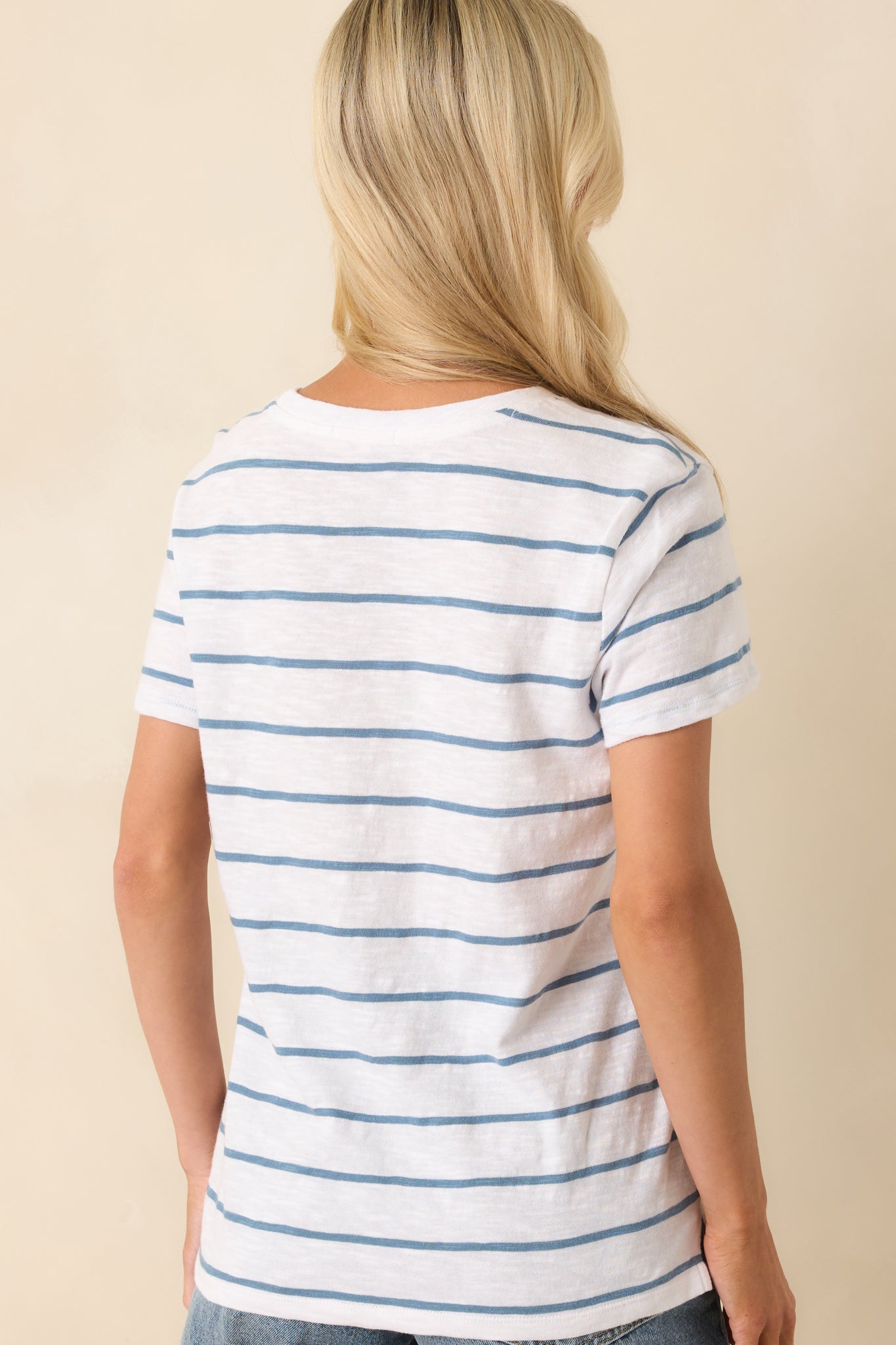 Z Supply Blue Stripe Cotton Foundation Premium Tee