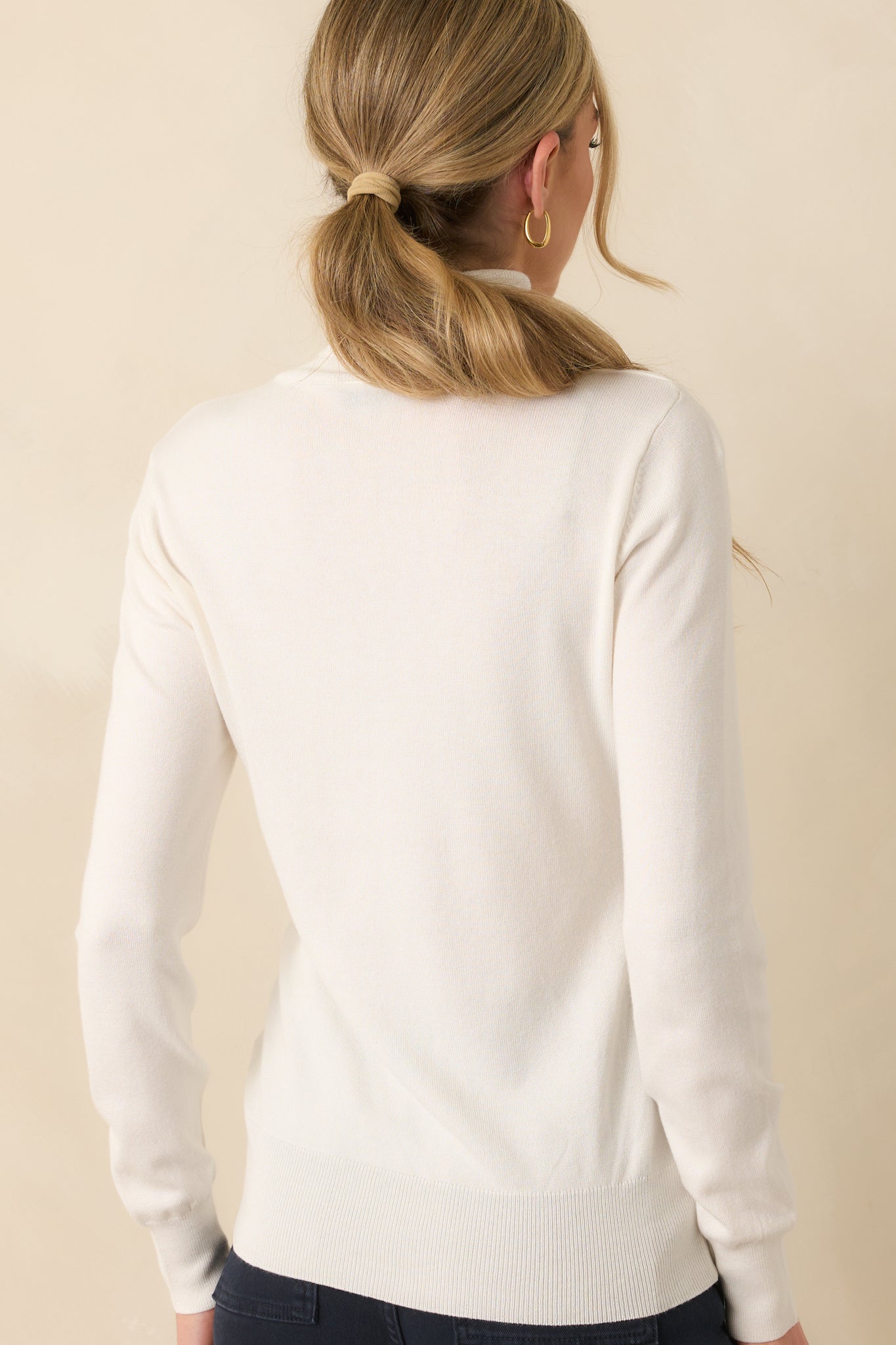 Comfortable Charm Ivory Turtleneck Sweater
