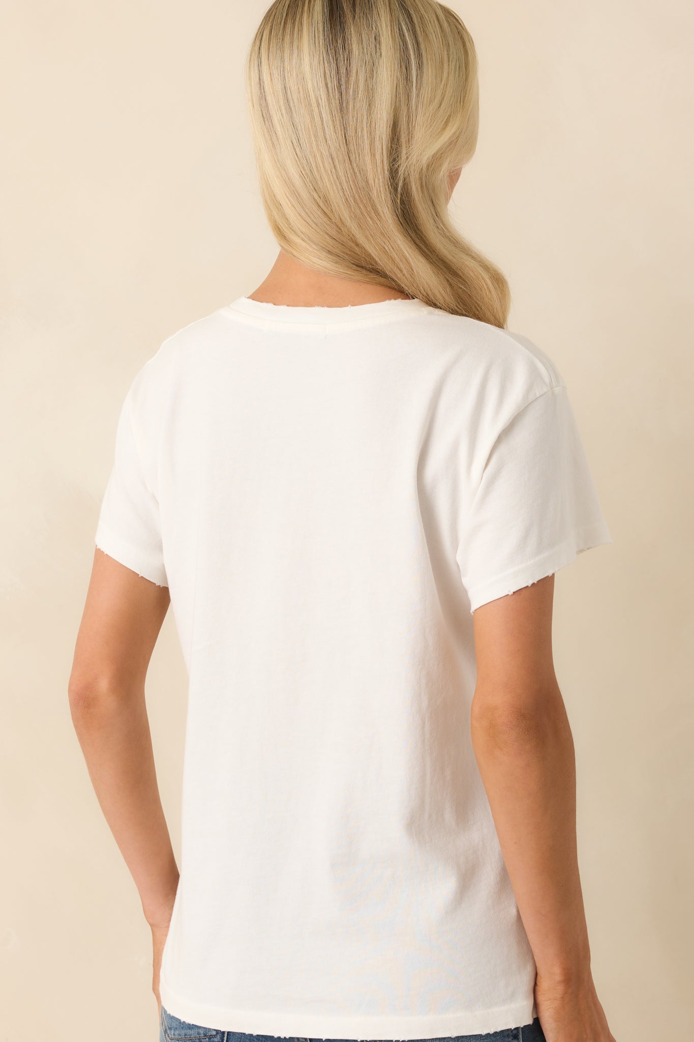 Stevie Nicks White Cotton Flower Collage Tour Tee