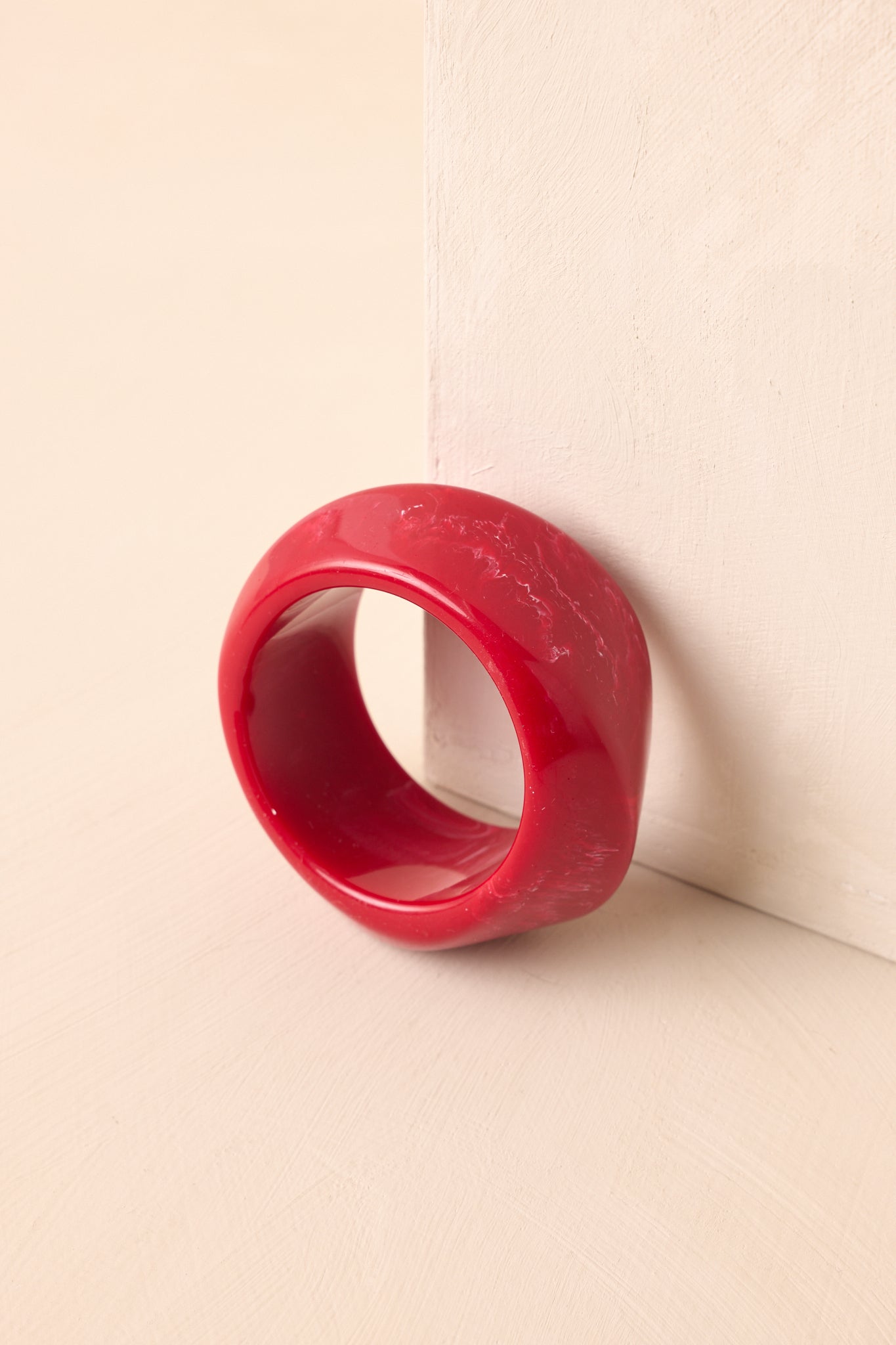 Came Back Better Red Marble Twisted Bangle Bracelet