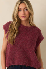 FRNCH Wine Wool Blend Jasmin Sweater