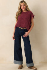 FRNCH Wine Wool Blend Jasmin Sweater