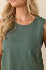 Z Supply Sloane Everglade Green Linen Tank