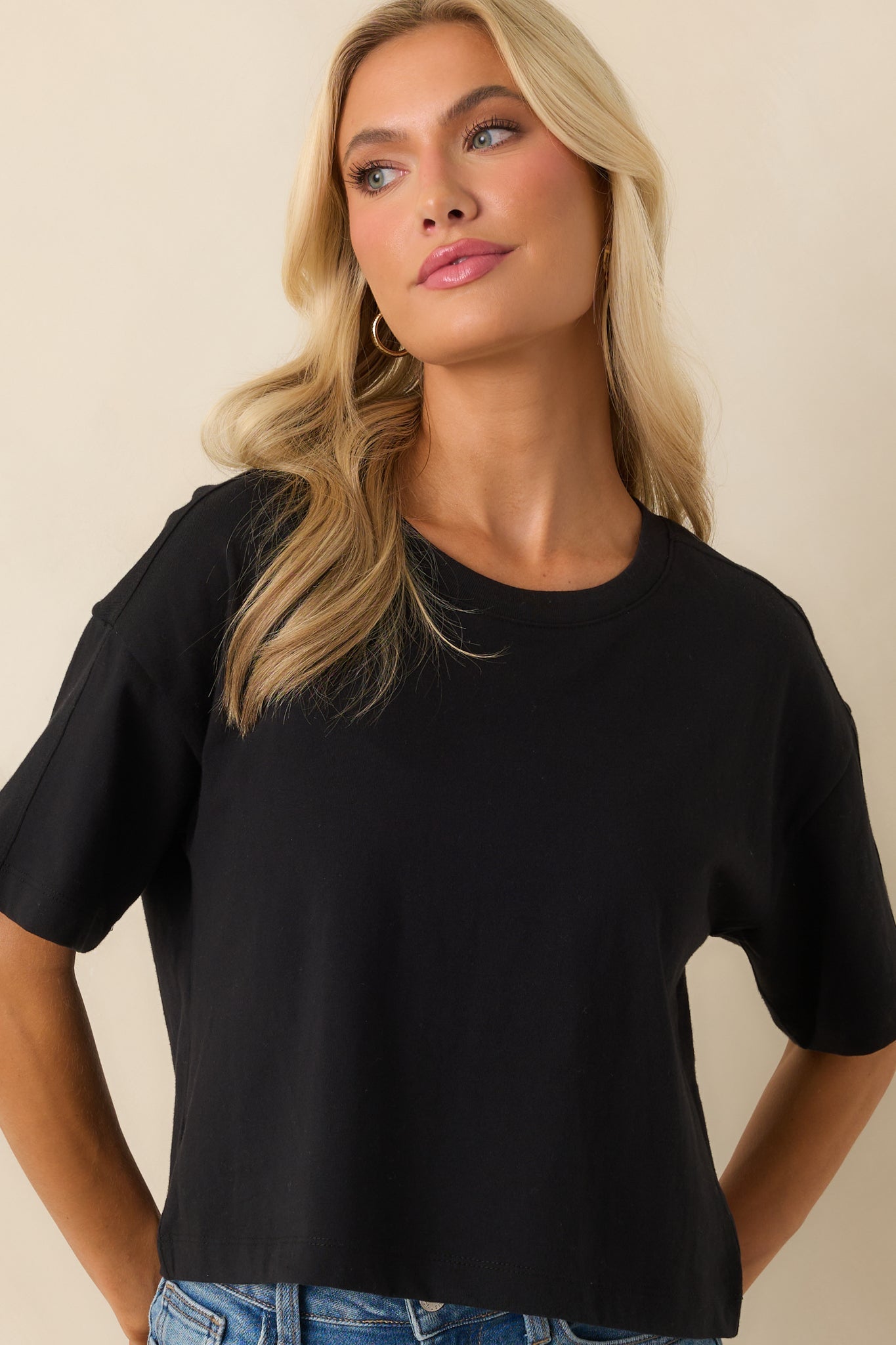 Z Supply Black On The Go Cotton Jersey Tee