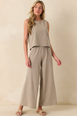 Z Supply Taupe Cotton Scout Jersey Pants